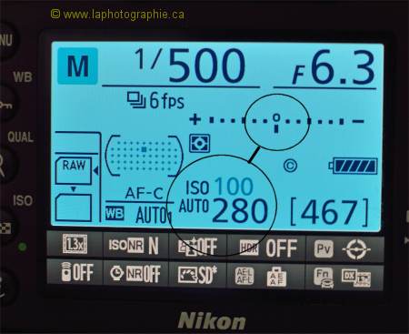 L'auto-ISO s'ajuste pour produire une photographie bien expos�e
