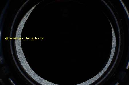Photo du diaphragme qui a presque disparu � f3