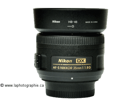 Photo d'un objectif fixe Nikon de 35mm f1.8