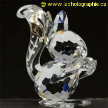 Photo d'un objet de verre sur fond sombre